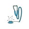 stethoscope medical cardio device icon