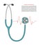 Stethoscope. medical equipment for heart rate measurement