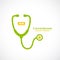 Stethoscope medical vector logo