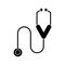 Stethoscope medicine health equipment pictogram