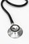 Stethoscope with medicine isolated background