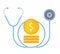 The stethoscope and money. Medical cost, financial, insurance