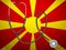 Stethoscope on North Macedonia flag