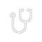Stethoscope outline icon. Signs and symbols can be used for web, logo, mobile app, UI, UX