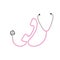 Stethoscope in shape of telephone in pink design