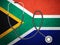 Stethoscope on South Africa flag