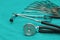 Stethoscope and surgery instrument set