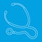 Stethoscope thin line icon