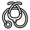 Stethoscope tool icon, outline style