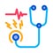 Stethoscope tool icon vector outline illustration