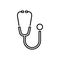Stethoscope vector icon. Medical doctors tool.