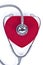 Stethoscope and velvet heart.