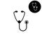 Stethoscope - white vector icon