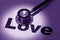 Stethoscope and word love