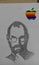 steve jobs succeful rich apple hand sketch