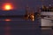 Steveston Harbor Moonset