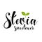 Stevia Organic food label.
