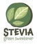 Stevia sweetener logo template sugar substitute