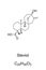 Steviol, stevia sugar, chemical formula and skeletal structure