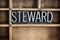 Steward Concept Metal Letterpress Word in Drawer