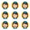 Stewardess Avatar With Various Expression