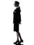 Stewardess cabin crew woman standing silhouette