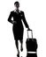 Stewardess cabin crew woman walking silhouette