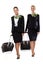 Stewardess with luggage bags