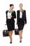 Stewardess with luggage bags