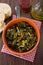 Stewed turnip greens. Cime di rapa stufate.