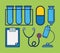 Sthetoscope and medical related icons