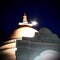 Sthupa in Temple at Night, Full Moon Poya Day