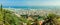 Stiched panorama of the beautiful Bahai gardens