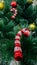 Stick Christmas tree ornament blur photos