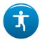 Stick figure stickman icon blue