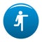 Stick figure stickman icon blue