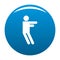 Stick figure stickman icon blue