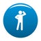 Stick figure stickman icon blue