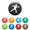 Stick figure stickman icons set pictogram simple