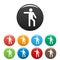 Stick figure stickman icons set pictogram simple