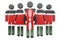 Stick figures with Kenyan flag. Social community and citizens of Kenya, 3D rendering