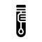 Stick in flask for analysis glyph icon vector illustration