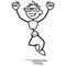 Stick man stick figure jumping happy successful