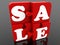 Stick together red puzzle pieces with sale concept