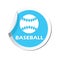 Sticker with baseball symbol icon
