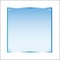 Sticker blue glass vector isolated object