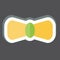 Sticker Bow Tie. related to Ireland symbol. simple design editable. simple illustration