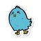 sticker of a cartoon bluebird