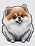 Sticker cartoon cute pomeranian Generative AI