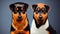 sticker, cartoon cute Rottweiler, white background, Vermeer style, Ai Generated